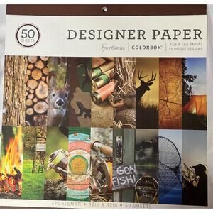 Colorbok Sportsman Cardstock 12x12 Scrapbooking